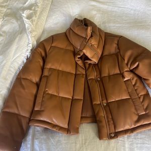 Abercrombie Vegan Leather Bomber